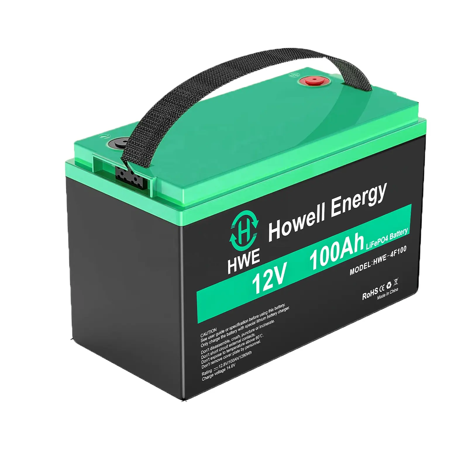 Howell fonte solar limpa portátil 12v 100ah lifepo4, app, monitoramento, à prova d' água, estação de energia, fonte de backup com bateria