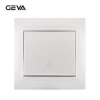 GEYA Custom European Standard Indoor 82*82mm PC Waterproof IP20 Interrupteurs muraux 10A 250V 2 Gang 2 Way for Home