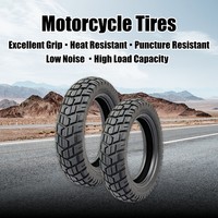 Pneu de moto 100/90-17 pour motos de route 150-250cc, pneu arrière tubeless (TT) de type Dual Sport Performance avec certification DOT