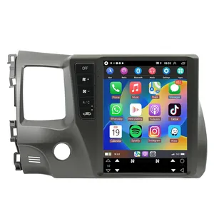 Car Radio For Honda Civic 8 2005 2006 2007 2008 2009 2011 Tesla Style Stereo Video Player DSP Carplay Android GPS 2 Din Audio