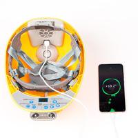 Casque de sécurité solaire avec ventilateur intégré pour chantier de construction en ABS