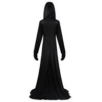 Costume de cosplay fantaisie de la Dame Maléfique Vampire Dimitrescu pour femme, robe noire pour Halloween et fête de carnaval