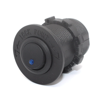 Interruptor de Luz para Automóvil, Interruptor Basculante LED, Soporte de Plástico, 3 Pines, 12 Voltios, Interruptores Redondos de Encendido/Apagado, Control de 12V (Luz Azul)