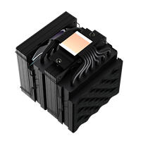 Refroidisseur d'air pour processeur FEZCOOL AZ770DualTower, à commande PWM, à faible bruit, avec roulement fluide, dissipateur thermique en cuivre-aluminium, compatible Nolight