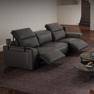 Sofá reclinable doble eléctrico de nuevo diseño, sofá reclinable, reposacabezas ajustable, sofá reclinable de 3 <span class=keywords><strong>plazas</strong></span> con portavasos - Product Image 3