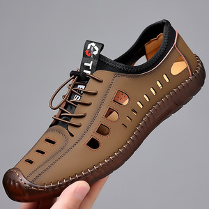 Men's Summer High Top Outdoor <b>Flat</b> <b>Sandals</b> Soft PU Upper Custom Walk Style Light Breathable Comfortable - Product Image 6