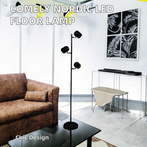 Lámpara de Pie LED Moderna y Posmoderna COMELY con Pantalla de Hierro, Base E27, Altura Ajustable y Regulable - Product Image 2