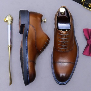 Zapatos de Cuero para Hombre ASTON M.JAZZ, Estilo Oxford con Cordones, Punta en Pico, Resistentes, para Bodas, Todas las Temporadas, con Suela de Goma - Product Image 4