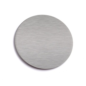 Giveaways Gift Blank Custom Logo <b>Round</b> Cheap Metal Stainless Steel <b>Brushed</b> Coaster - Product Image 3