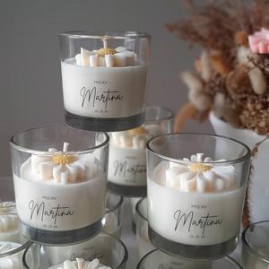 AIKUN Home Decor <b>Candle</b> Jars Luxury Scented <b>Candle</b> Transparent <b>Small</b> Glass Jar Unique Daisy Design <b>Candles</b> - Product Image 4