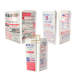 Sacs <span class=keywords><strong>en</strong></span> papier kraft blanc sos artisanal de <span class=keywords><strong>pharmacie</strong></span> de taille d'impression personnalisée pour les médicaments hospitaliers Emballage de ramassage de pilules sur ordonnance - Product Image 3