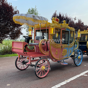 Voiture électrique royale ZOWN 4 places rose bleu or style vintage pour mariage, transport hôtelier et de station balnéaire - Product Image 2