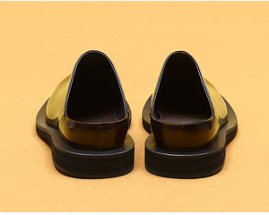 High Quality Spring Autumn Fashion Leather Baotou Shoes Waterproof Business Casual <b>Half</b>-Slippers Couple Lazy Shoes - Product Image 1