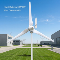 Groupe électrogène éolien de qualité industrielle 5 kW, forte résistance au vent et logo personnalisé, provenant d'une usine professionnelle
