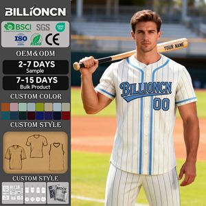 Maillot de baseball personnalisé avec logo brodé, design gratuit, nouveau, sportif, durable, confortable, 100% polyester, séchage rapide - Product Image 1