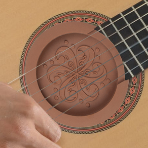 NAOMIi acústica guitarra clásica sonido agujero de cubierta de goma Flexible para macho débil Buffer de sonido macho partes de guitarra - Product Image 5