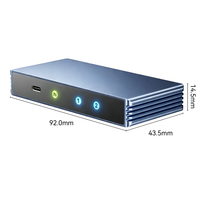 Splitter 4K 1 masuk 2 keluar 4K 30Hz Aluminium HDTV 1x2 Splitter Dukungan Daya Tipe-C Jarak Jauh 40m untuk Distributor TV PS4 PS5