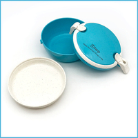 Boîte à lunch bento réutilisable à double couche en paille de blé pour enfants et tout-petits, idéale pour les services de table