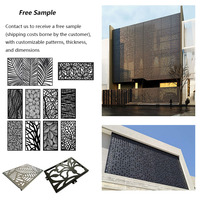 Revêtement mural décoratif au design moderne, panneau de façade en aluminium découpé au laser, écran pare-soleil perforé