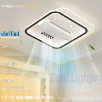 Lampe de ventilateur électrique à spectre complet éclairage intelligent chambre plafonniers sans lame ultra minces avec ventilateur pour chambre