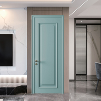Porte intérieure moderne en bois de 40 mm d'épaisseur, surface CPL sans peinture, MDF insonorisant, résistant à l'humidité, chambre à coucher