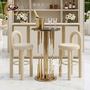โต๊ะและเก้าอี้สแตนเลสทรงสูงสำหรับงานจัดเลี้ยงงานแต่งงาน - Product Image 3