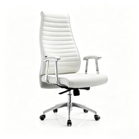 Chaise de bureau de direction ergonomique luxueuse à dossier haut, confortable, en cuir, pivotante, adaptée aux hôpitaux, écoles, hôtels