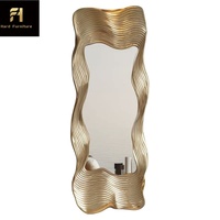 Miroir sur pied créatif de luxe léger italien, irrégulier, pour couloir d'hôtel, villa, décoration artistique pour la maison, salon, chambre à coucher