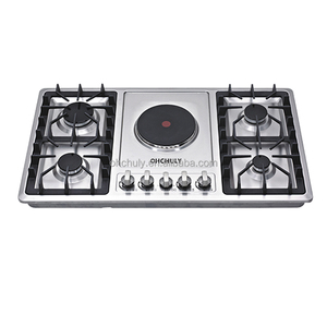 <span class=keywords><strong>Estufa</strong></span> de cocina con placa de cocción de 5 quemadores Cocina eléctrica empotrada de gas incorporada de acero inoxidable para uso doméstico de Ohchuly - Product Image 3