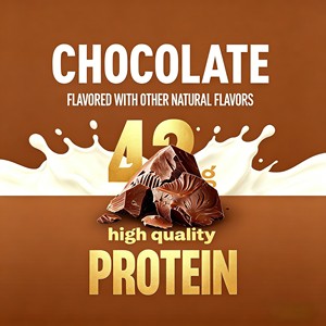 High Protein Milk Shake 414ml Concentrated Protein 42g Meal Replacement Rich Smooth Delicate <strong>Chocolate</strong> Flavor - Product Image 3