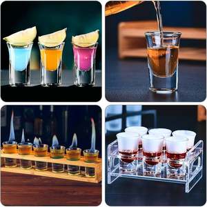 <span class=keywords><strong>Linnea</strong></span> : Verre à shot transparent à base épaisse de 1 oz pour la dégustation de vin, les shooters, les cocktails, la tequila - Product Image 3