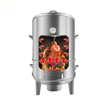 Fumoir Barbecue multifonction 3 en 1 en acier inoxydable Offre Spéciale, équipement de cuisine, four à charbon