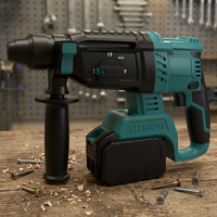 Marteau perforateur sans fil Source Factory 4 modes 55A avec carte de contrôle sans balais et queue SDS-Plus