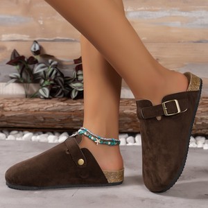 2025 Tendance mode européenne et américaine : Mules Baotou grande taille pour <span class=keywords><strong>femme</strong></span>, chaussures plates décontractées et confortables pour le printemps et l'été - Product Image 2