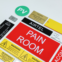 Plaque signalétique personnalisée auto-adhésive en plastique vierge pour gravure, étiquette électrique gravée en Traffolyte