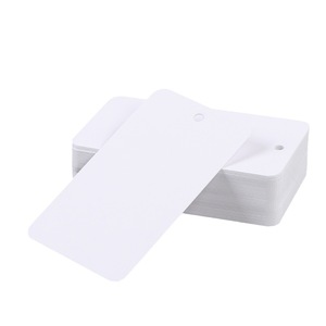 Etiquetas colgantes de papel estucado 6.5x10cm, tarjetas blancas para etiquetar ropa y ropa interior - Product Image 3