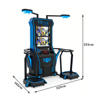 360 Degrés Interactif 9D VR Tir Arcade Jeu Zombie Storm Battle 2 Joueurs Multijoueur Coin Pusher VR Intérieur Métal PC