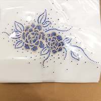 Transfert thermocollant de strass thermocollants floraux du Moyen-Orient, motif fleur en cristal, pour costumes de danse, textiles et accessoires vestimentaires