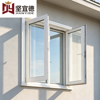 Ventana Abatible Moderna de Seguridad de PVC con Cierre Multipunto, Refuerzo de Acero, Resistente al Viento, para Cocina y Baño