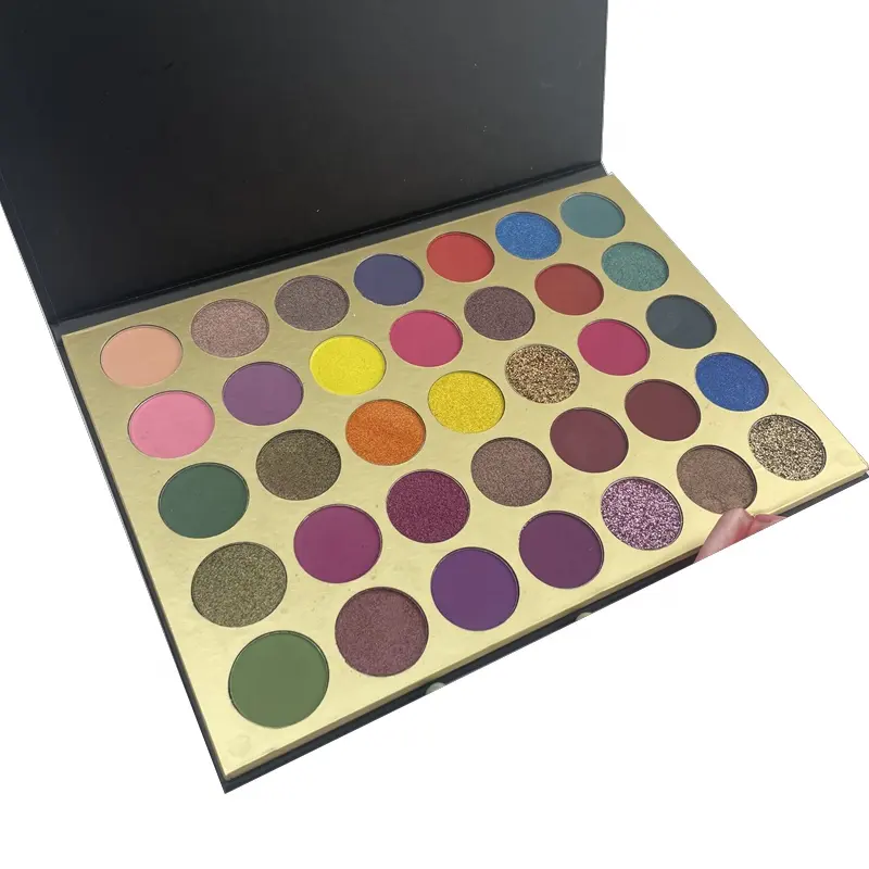 Palette de fard à paupières 35 couleurs, produit cosmétique mat, sans marque, prix d'usine, vente en gros, étiquette privée