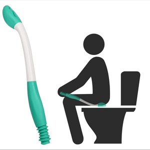 Limpiaparabrisas para mujeres y ancianos discapacitados, herramienta de asistencia sin flexión para el baño del hogar, suministros de limpieza para el baño - Product Image 1