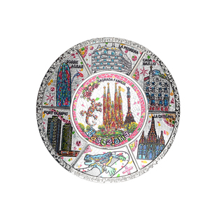 OEM/ODM recuerdo turístico <span class=keywords><strong>Barcelona</strong></span> artesanía decoración España hoja de estaño logotipo personalizado oro Metal personalizado <span class=keywords><strong>3D</strong></span> placa - Product Image 3