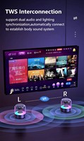 Prix de gros Z5 Mini Wireless Bt Speaker Mains Libres Dazzling Crack Colorful Clear Led Light Speaker Avec TF Aux FM