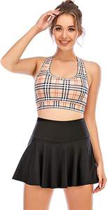 Jupe de sport de tennis et de golf décontractée taille haute pour femme avec nom d'équipe personnalisé noir vente en gros Fitness vêtements de course pour l'été - Product Image 2