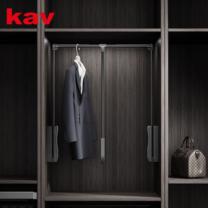 Tủ quần áo nâng kéo xuống quần áo móc điều chỉnh tủ quần áo đường sắt với đóng cửa mềm tiết kiệm không gian bền xây dựng treo tường - Product Image 2