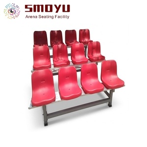 Sedili <span class=keywords><strong>per</strong></span> Stadio a 3 File e 15 Posti con Schienale <span class=keywords><strong>in</strong></span> HDPE, Ruote <span class=keywords><strong>in</strong></span> Alluminio, Tribuna Portatile <span class=keywords><strong>per</strong></span> Scuole e Palestre, Colore Personalizzabile - Product Image 1