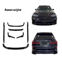 G07 19-22 Kit aero noir pour BMW X7 G07 Pre Lci Sport Upgrade Black Knight aero Bodykit Front Lip Diffuser Side Skirt Spoiler