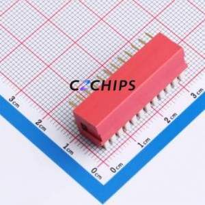 DS1040-12RT DIP Switch Through hole Component (THT) Switch 12 2.54mm Red - Product Image 2