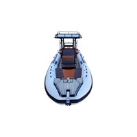 Bateau pneumatique semi-rigide de 8 à 10 mètres, avec emplacement pour bouteille d'oxygène, coque en aluminium, bateau de loisirs gonflable