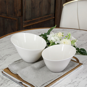 Juego de melamina de alta calidad, ensaladera moderna, frutas y ensaladas cuencos de plástico para servir, olla caliente, Buffet, cuencos profundos inclinados para restaurante - Product Image 1